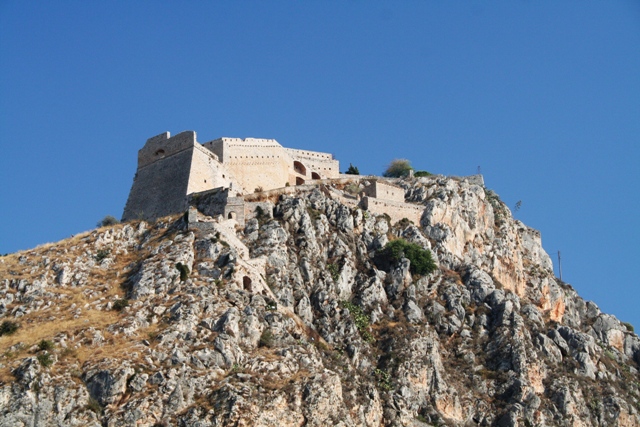 Nafplio - View of the Venetian Palamidi fortress from the old town